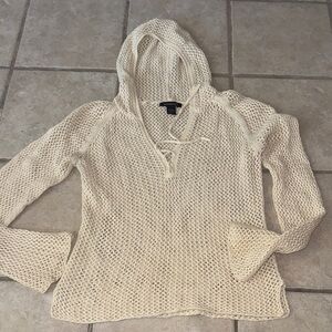 Abercrombie & Fitch 100% Cotton open Knit Sweater Hooded
